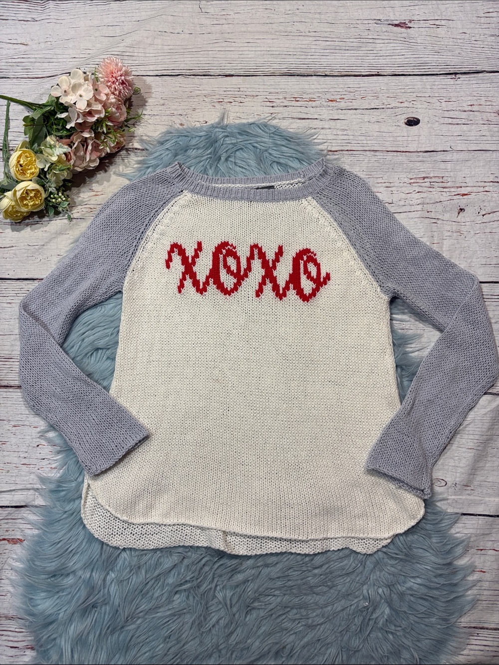Wooden Ships XOXO Graphic Crewneck Cotton Sweater